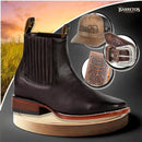 Kit Bota Ortopédica Force em 100% Couro Bovino + BRINDES: Cinto, Boné e Carteira