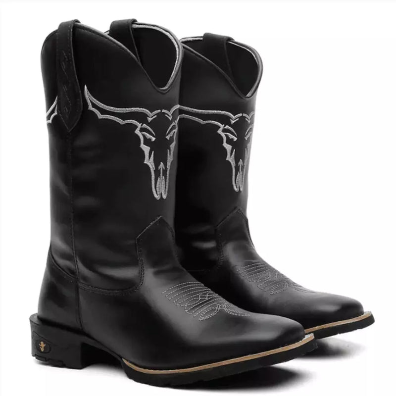 Bota Texana Masculina "Boi da Cara Preta"